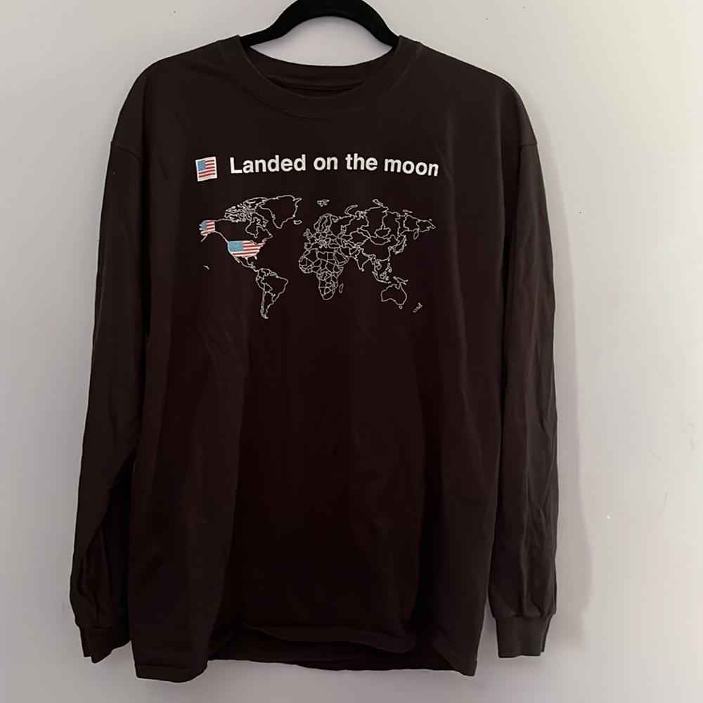 !! 🌟✨⚡️ Landed on the Moon Map American Flag Shirt